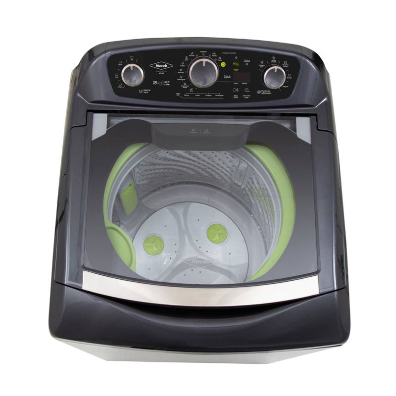 lavadora digital atlas 18 kg ox haceb grafito