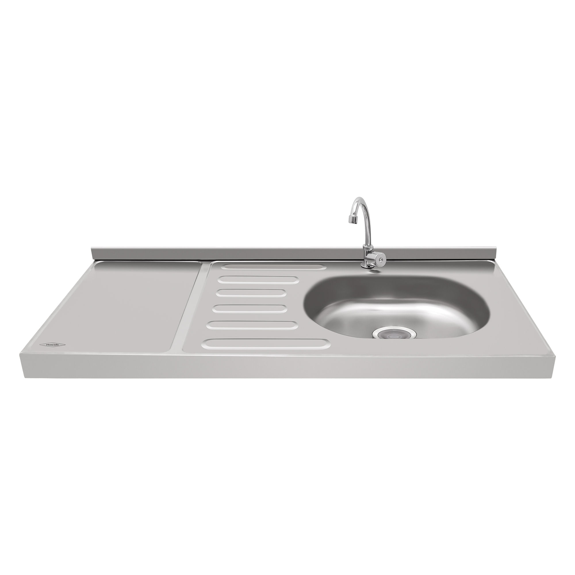 Meson Ovata Inox 1.20 metros pozuelo derecho Haceb