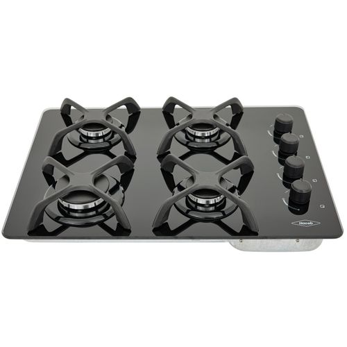 Estufa de empotrar Cristal negro 60X43 cm Hierro fundido gas natural