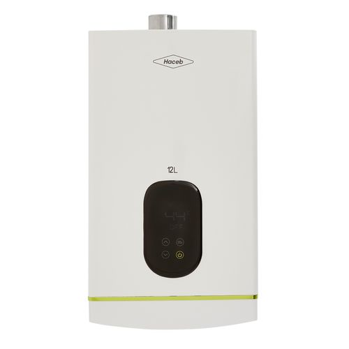 Calentador de agua Haceb de paso a gas natural tiro forzado modulante Coral 12 litros blanco