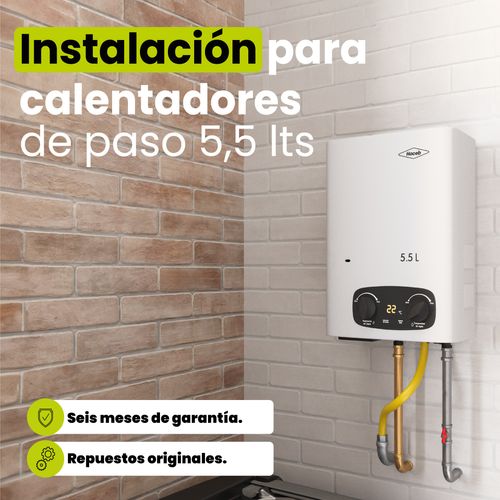 Instalación Calentador de paso 5.5 Lts Haceb