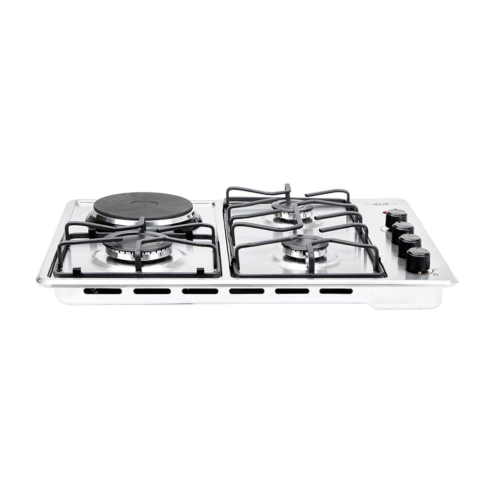 Estufa de empotrar Haceb inox 60x43 cm mixta 120v a gas natural
