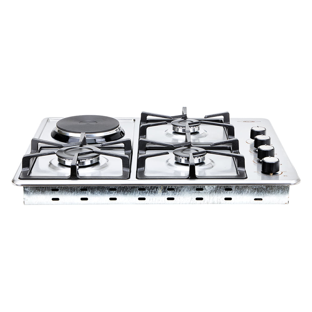 Estufa de empotrar Haceb inox 60x51 cm mixta 120v a gas propano