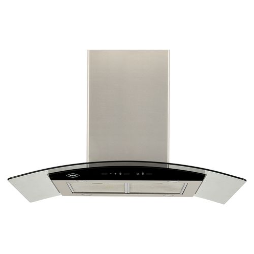 Campana isla vidrio inox-negro 90 Cm 3 velocidades