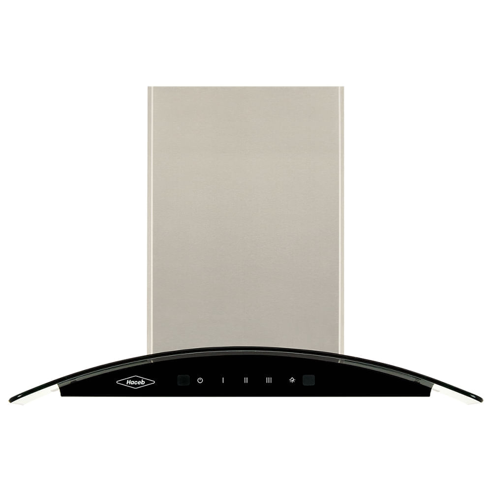 Campana peninsula vidrio inox-negro 60 Cm 3 velocidades