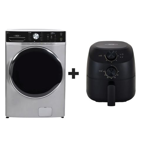 Combo Duo Hogar Eficiente: Lavadora Carga Frontal 23kg + Freidora de Aire 2 L