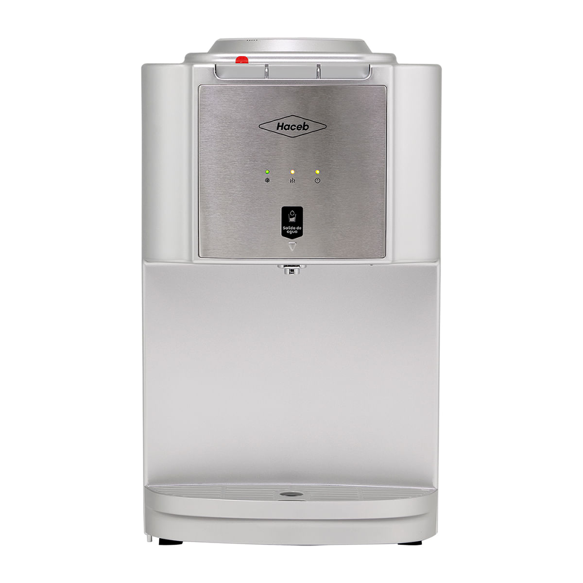 Dispensador de agua de mesa plateado