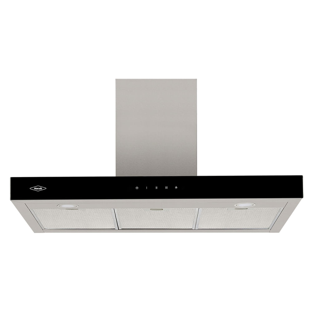 Campana península Haceb tipo T inox-negro de 90cm