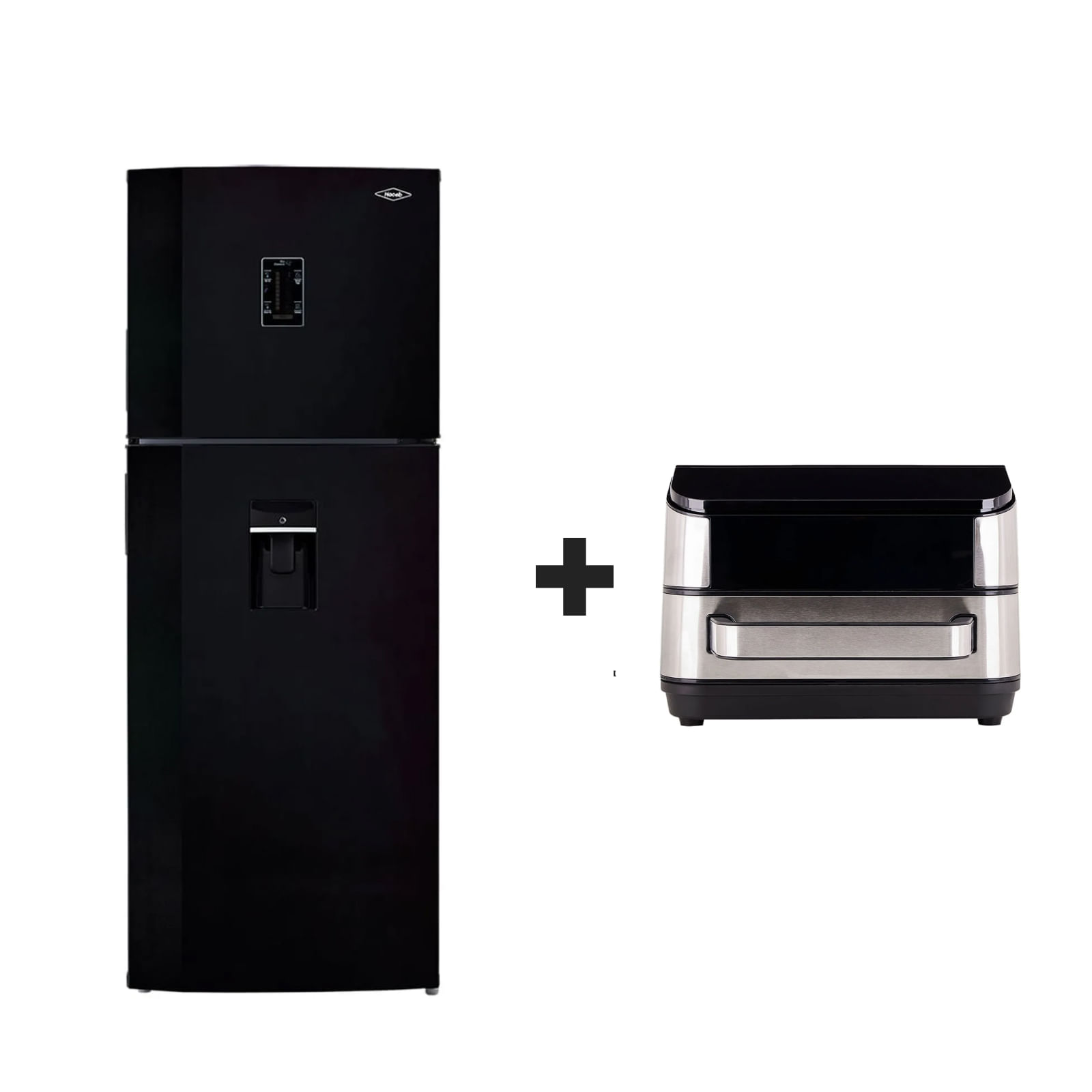 Kit Cocina Mundialista:Nevera No Frost 448 Litros Inverter + Freidora y horno 4 Lts Haceb