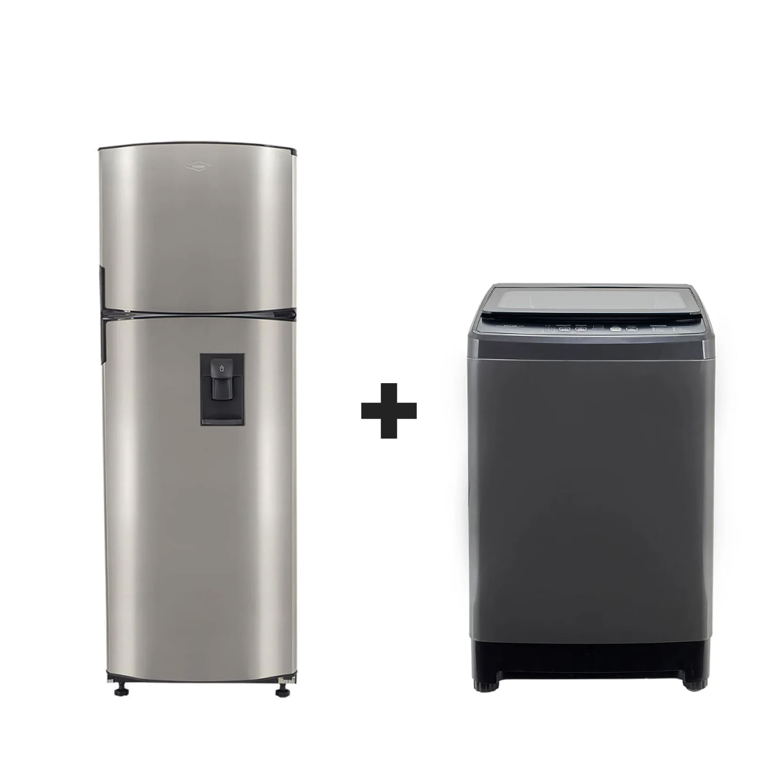 Kit Duo Perfecto Plus: Nevera 311 Lts inox + Lavadora 12.5 kg