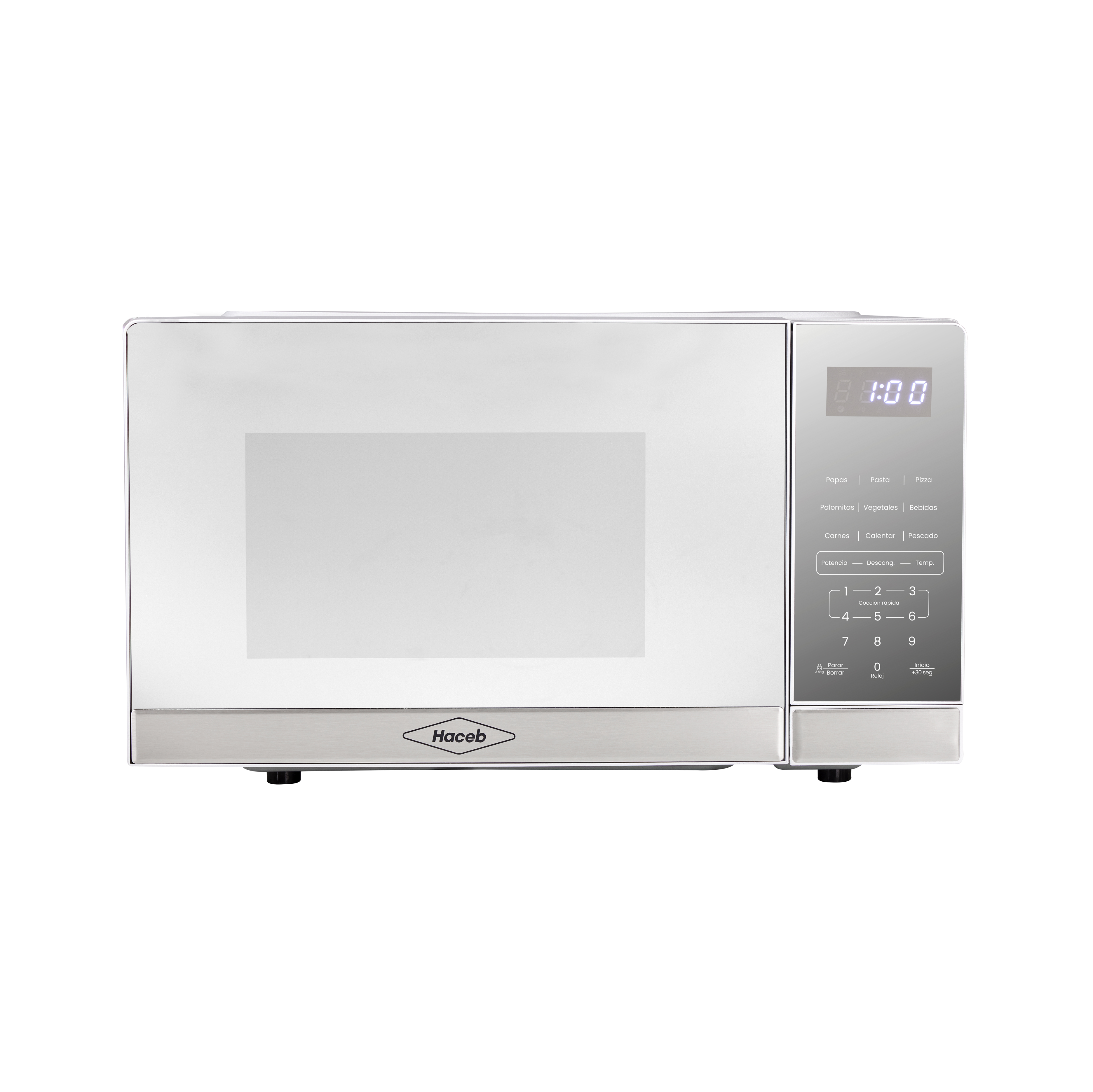 Horno Microondas 0.7 - 20L tipo Push Plateado